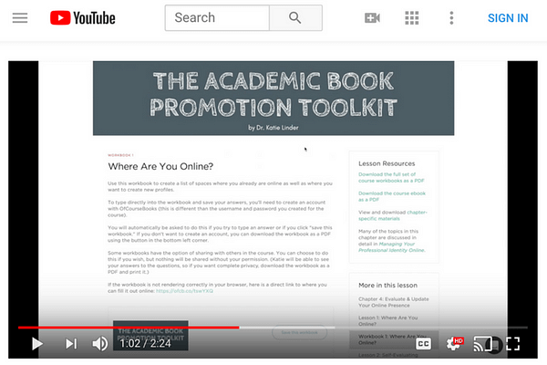 Trailer – The Academic Book Promotion Toolkit