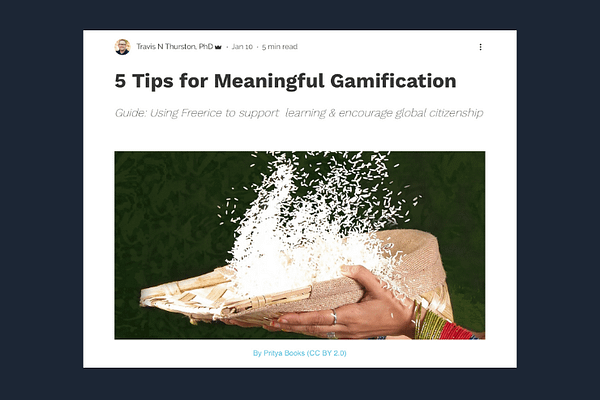 Meaningful Gamification with Freerice
