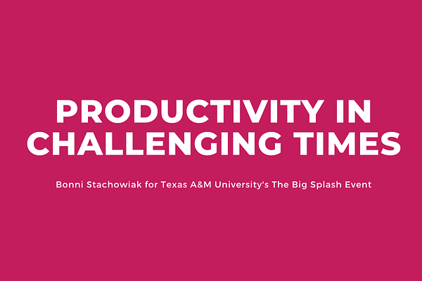 Productivity in challenging times
