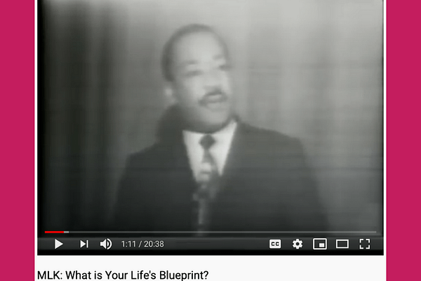 MLK: What’s your life’s blueprint?
