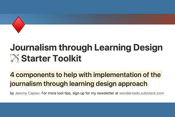 Journalism through Learning Design Starter Toolkit