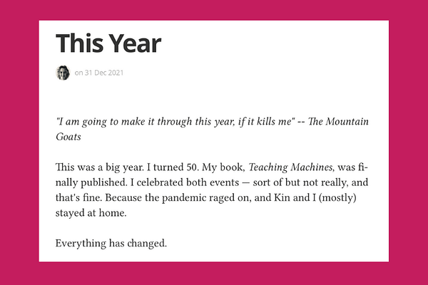 This Year, by Audrey Waters