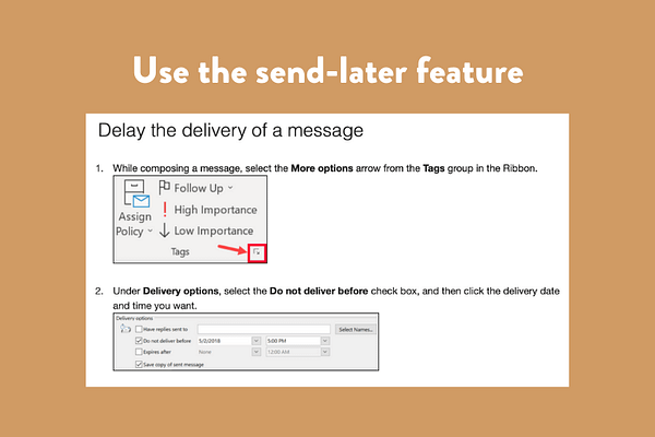 Use the send-later feature