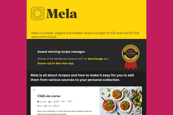 Mela Recipes App