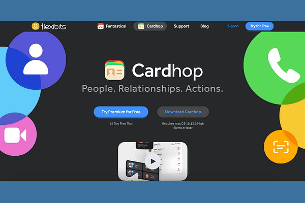 Add contact info quickly with CardHop