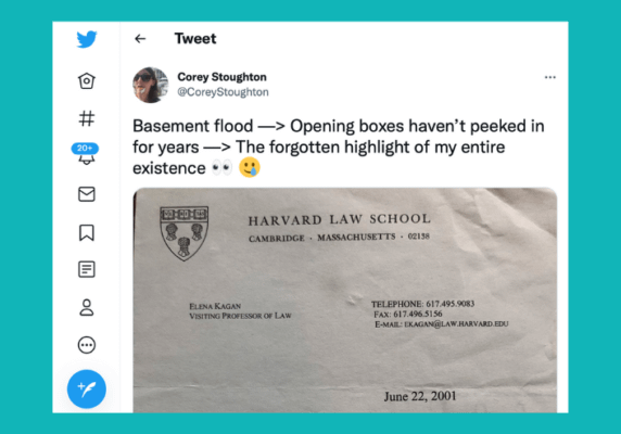 Tweet: Elena Kagan’s letter to a former student