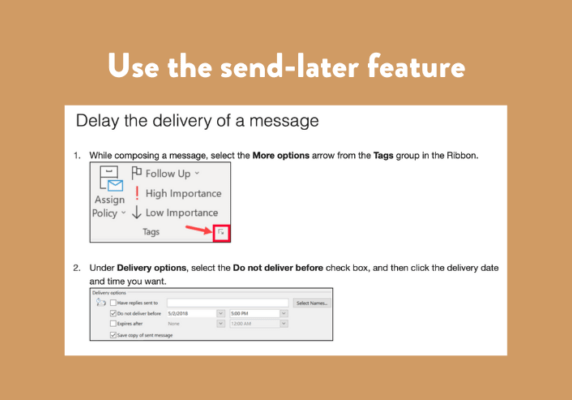 Use the send-later feature