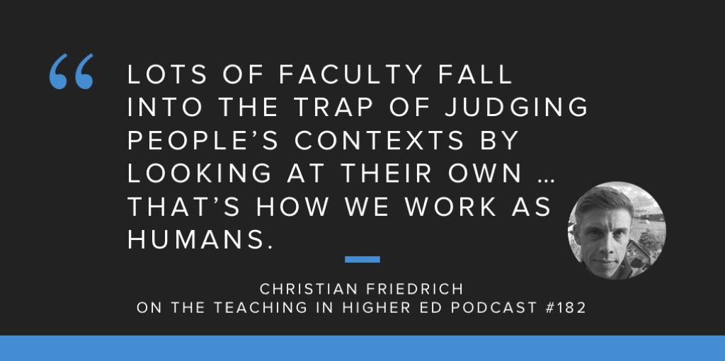 Faculty fall into trap of judging based on their own context