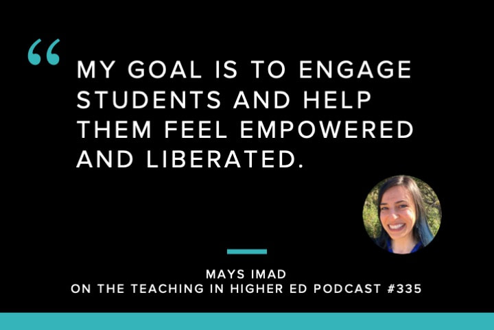 My goal is to engage students and help them feel empowered and liberated.