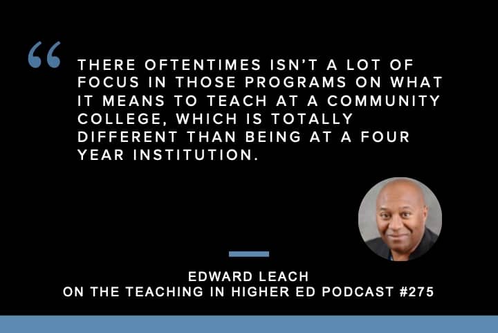 Edward Leach shares about Reaching All Learners Through Innovation and Teaching Excellence on episode 276 of the Teaching in Higher Ed podcast