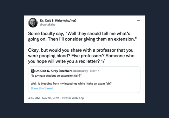 Dr. Cait S. Kirby’s Tweet