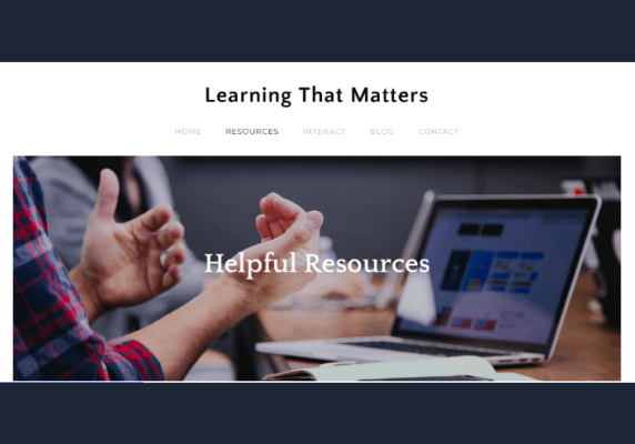 Learning That Matters Resources