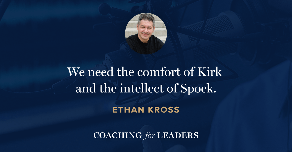 “We need the comfort of Kirk and the intellect of Spock.”