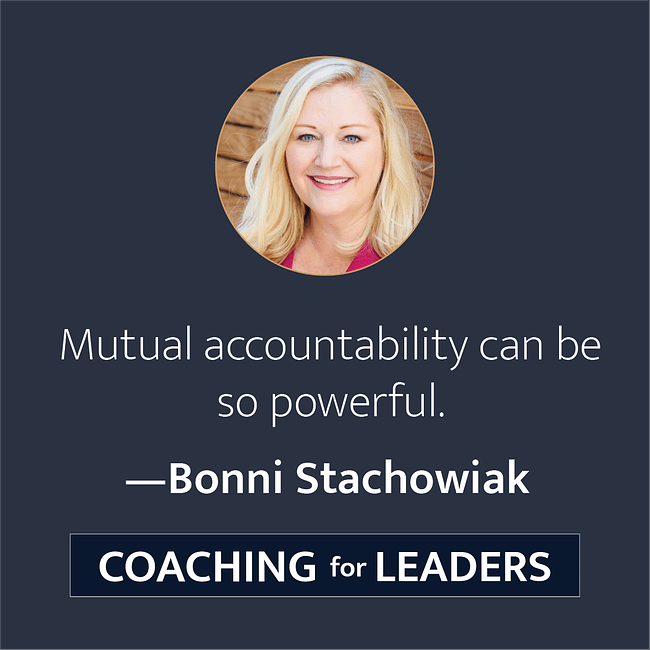 Mutual accountability can be so powerful.