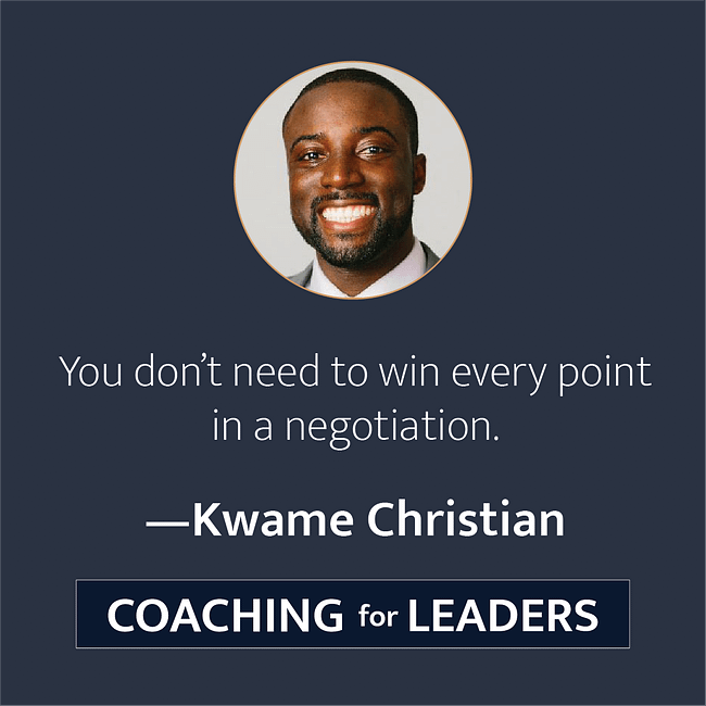 You don't need to win every point in a negotiation.