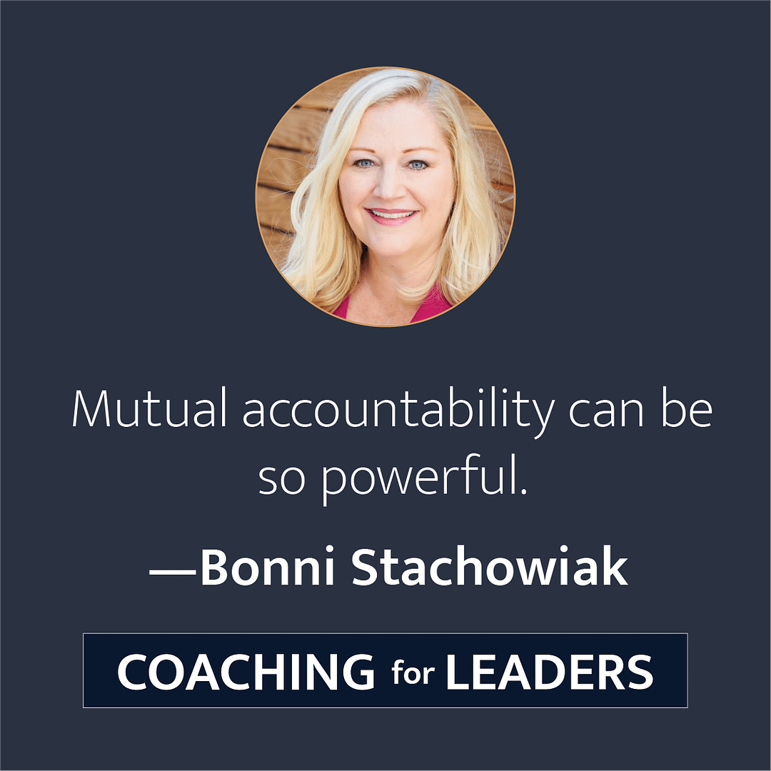 Mutual accountability can be so powerful.