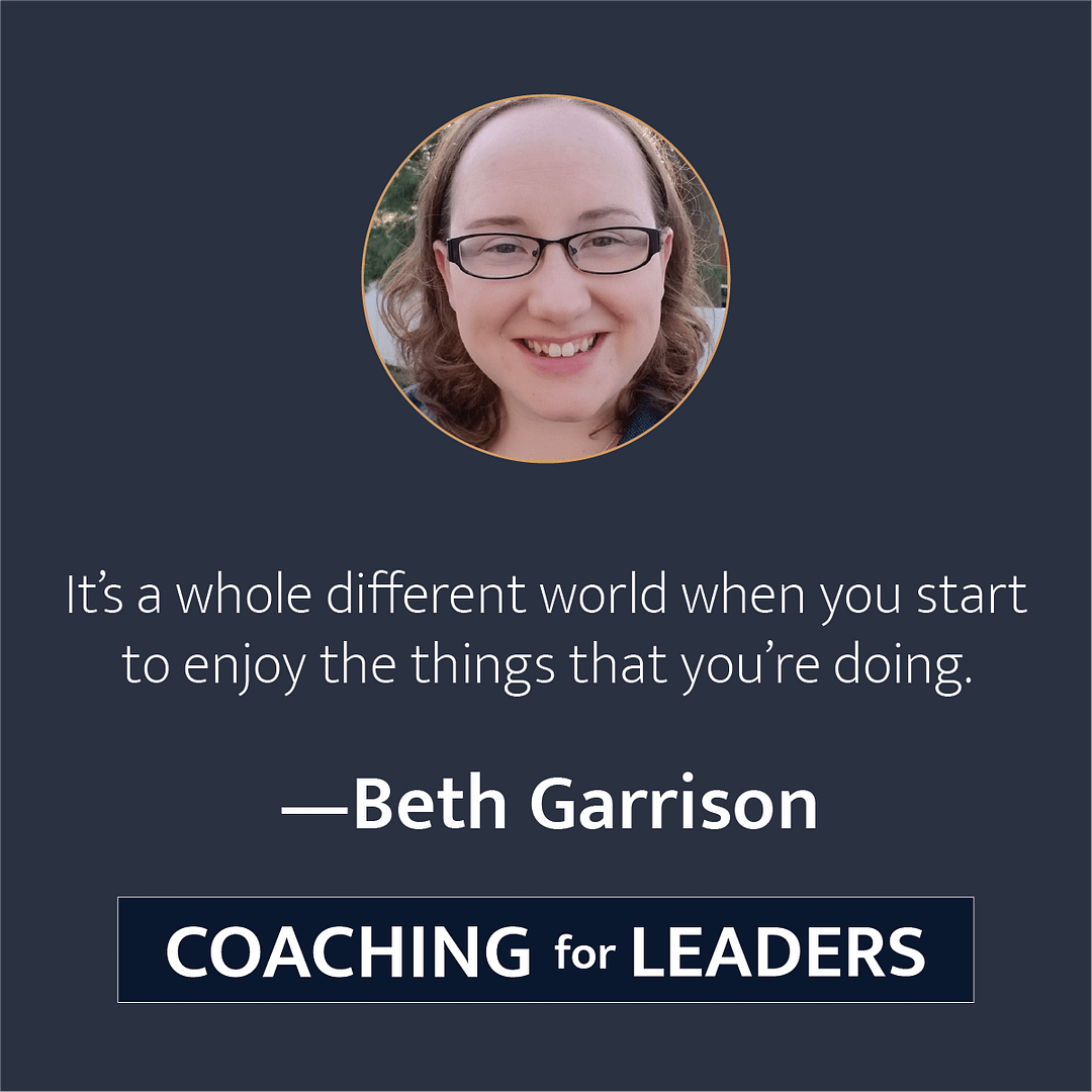 It's a whole different world when you start to enjoy the things that you're doing.