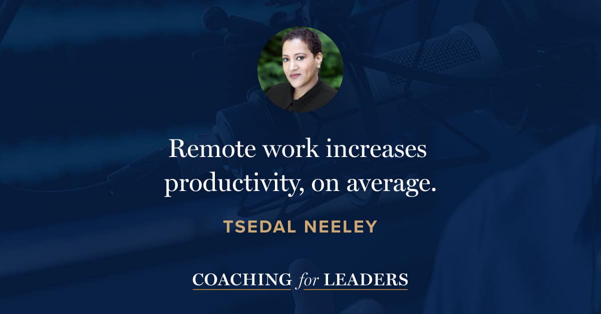 Remote work increases productivity, on average.
