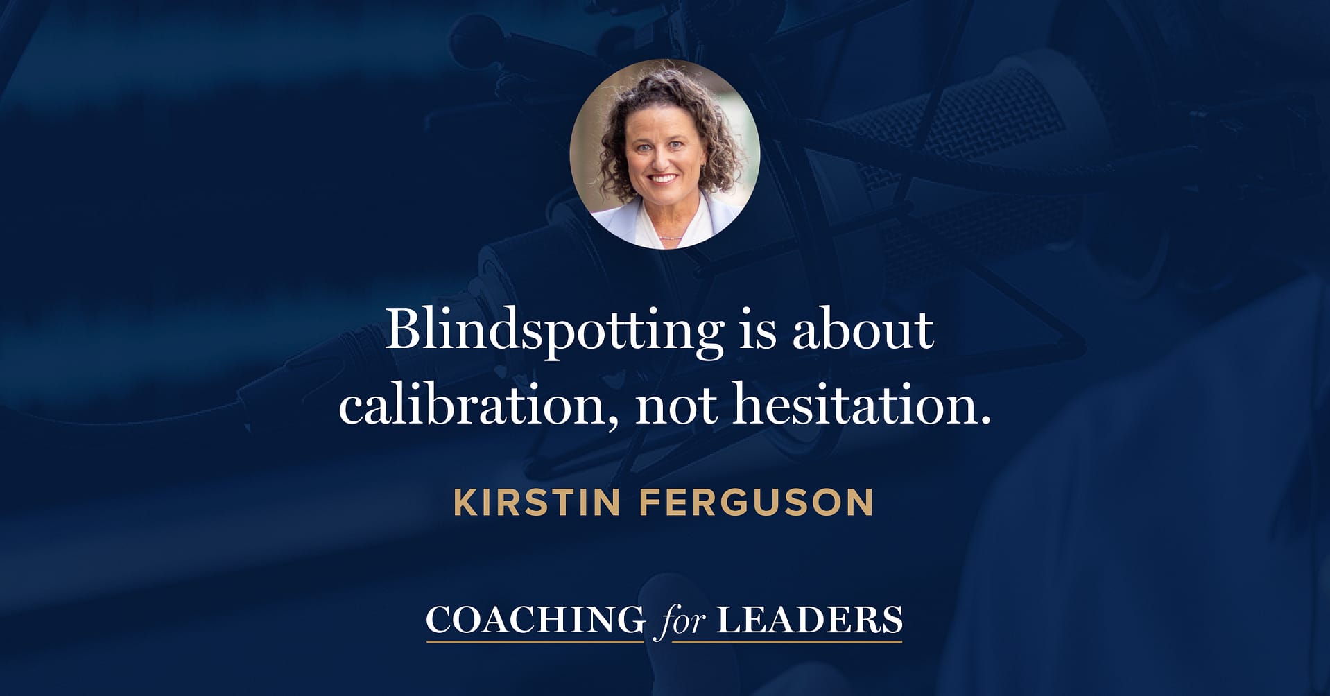 Blindspotting is about calibration, not hesitation.
