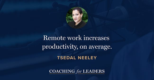 Remote work increases productivity, on average.