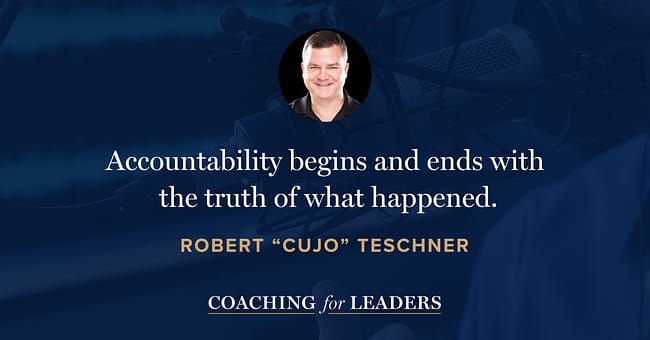Accountability begins and ends with the truth of what happened.