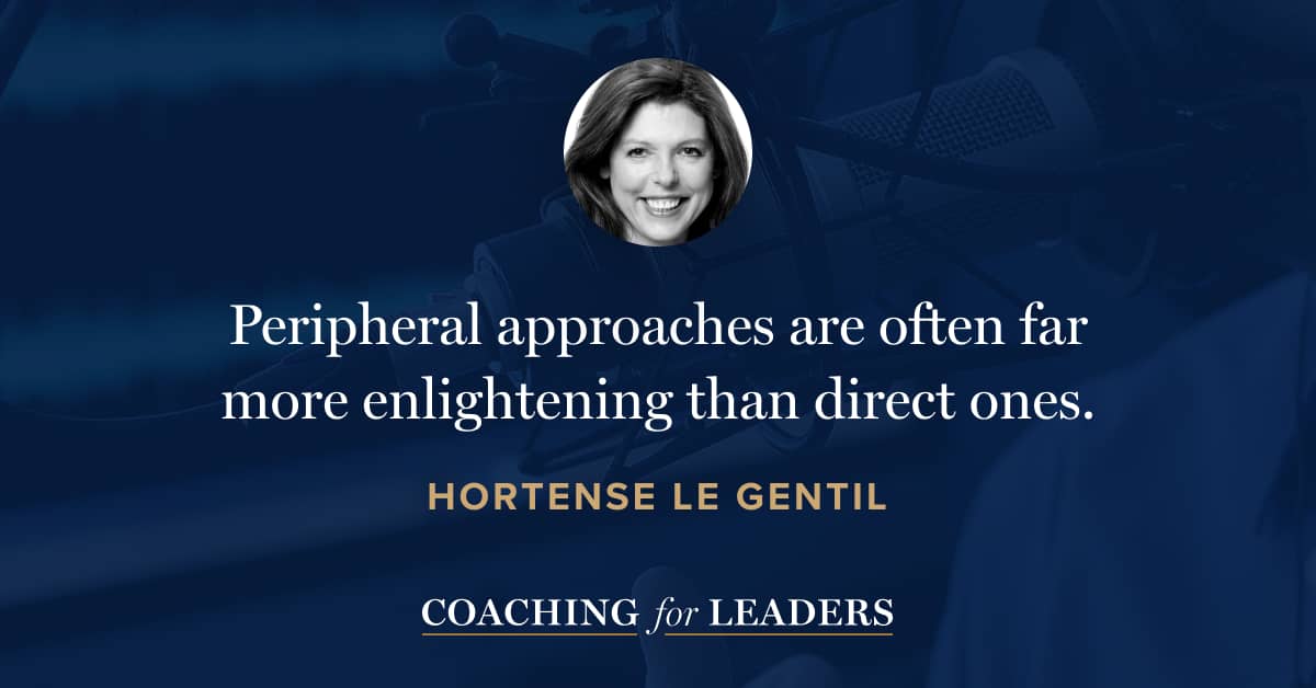 Peripheral approaches are often far more enlightening than direct ones.