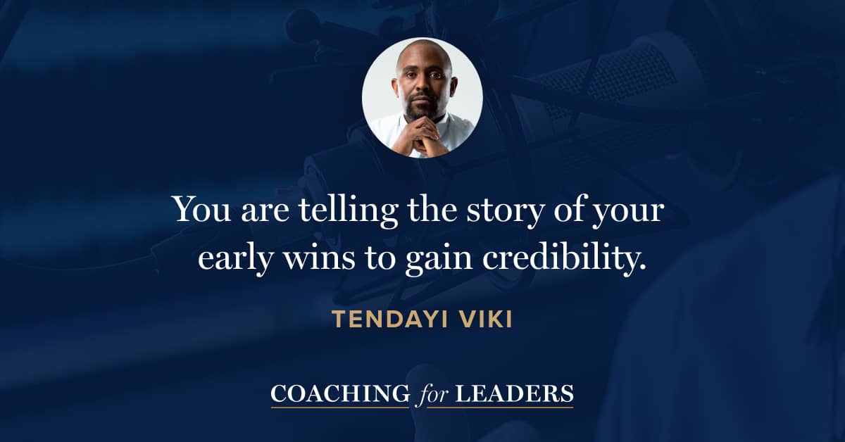 You are telling the story of your early wins to gain credibility.