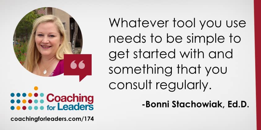 Whatever tool you use needs to be simple to get started with and something that you consult regularly.