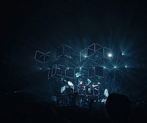 abstract image with glowing boxes