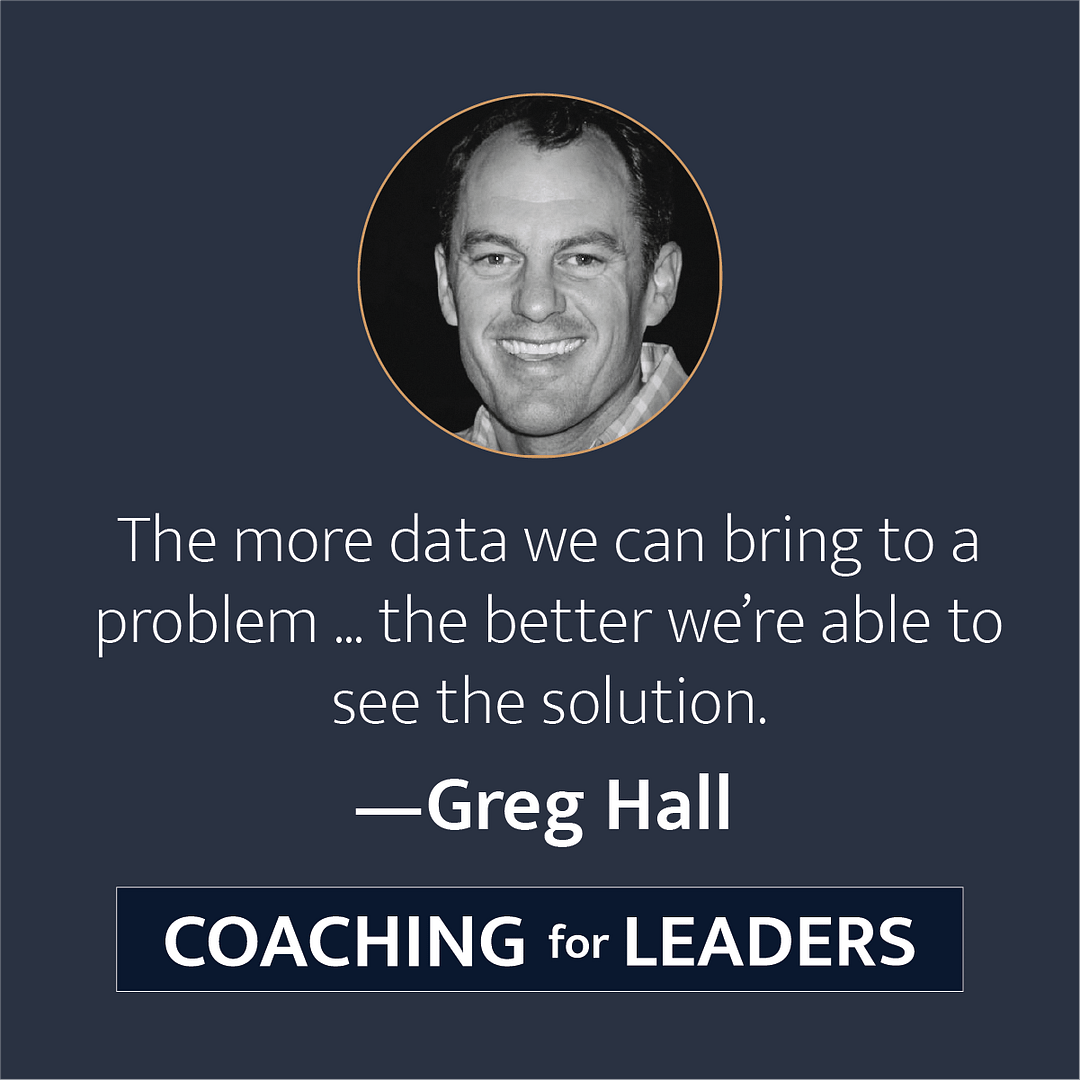 The more data can bring to a problem...the better we're able to see the solution.