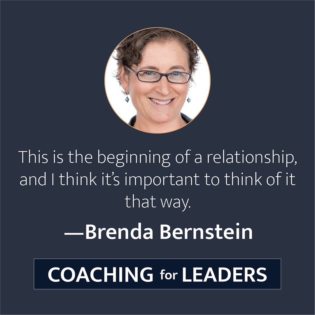 This is the beginning of a relationship, and I think it's important to think of it that way.