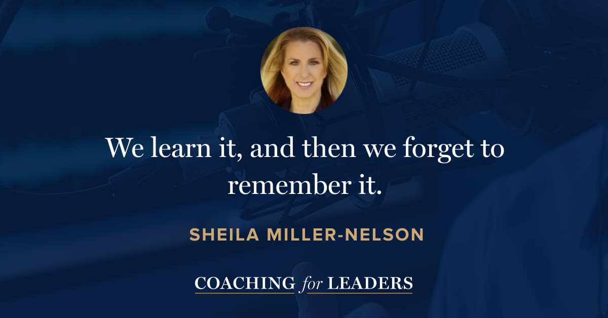 We learn it, and then we forgot to remember it.