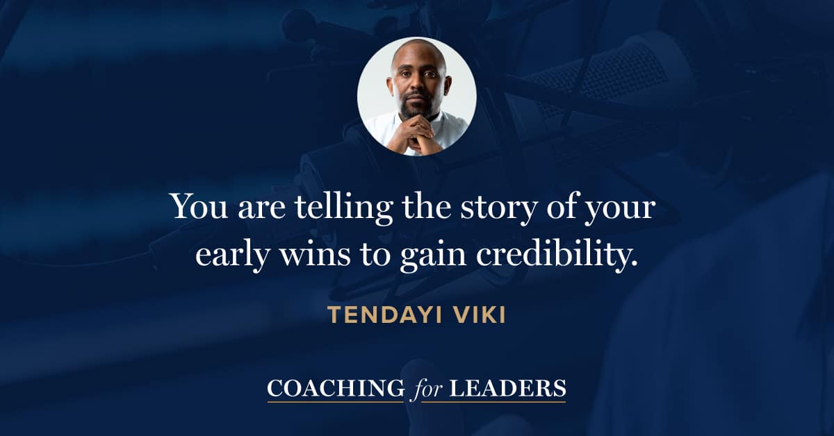 You are telling the story of your early wins to gain credibility.