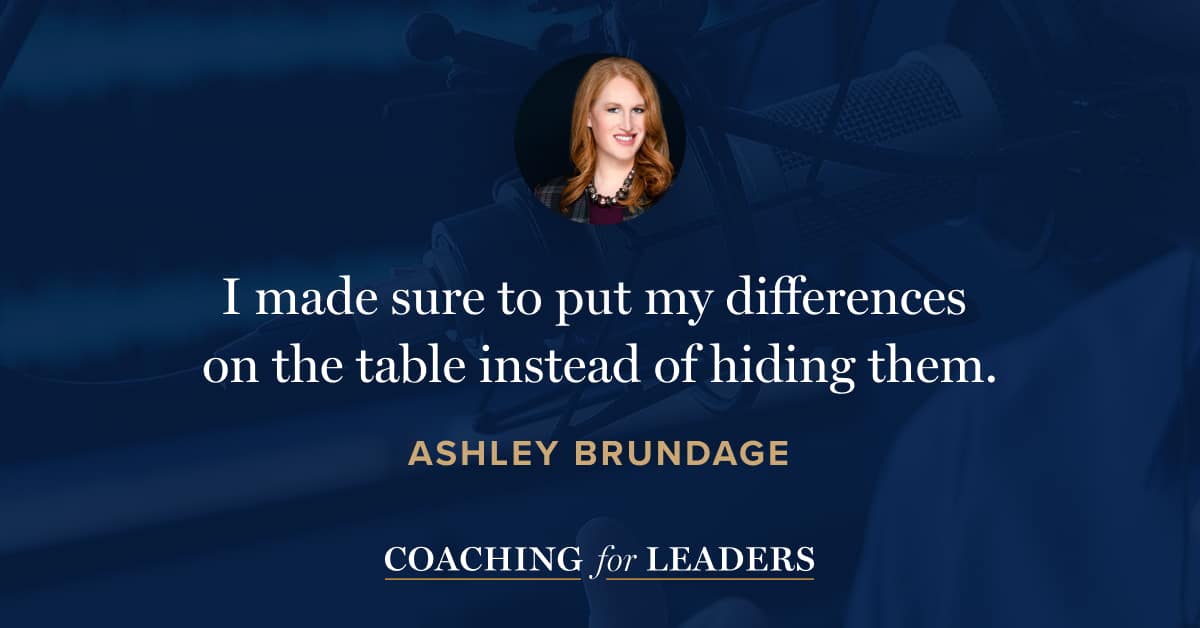 I made sure to put my differences on the table instead of hiding them.