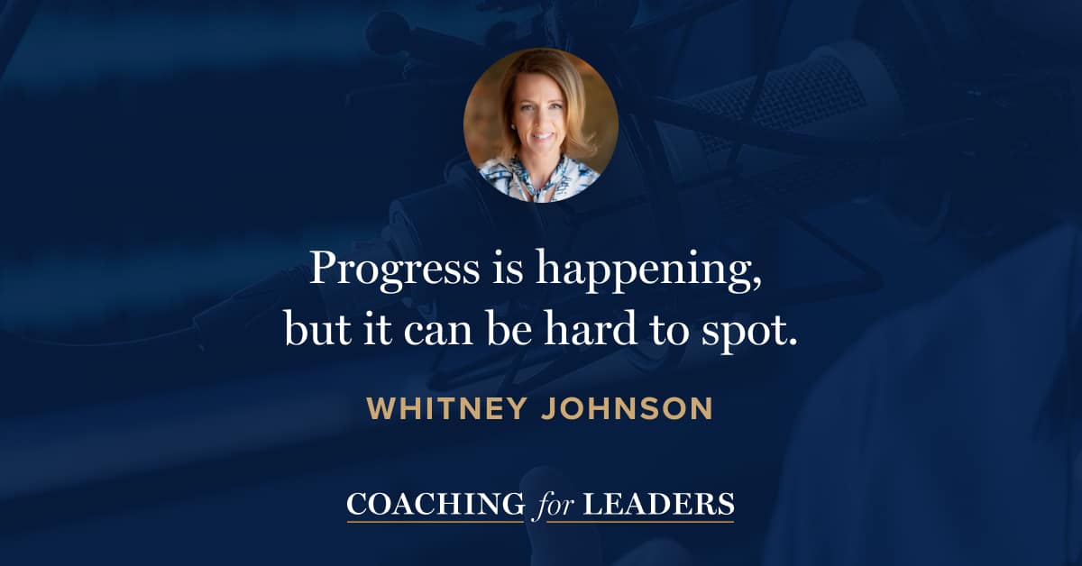 Progress is happening, but it can be hard to spot.