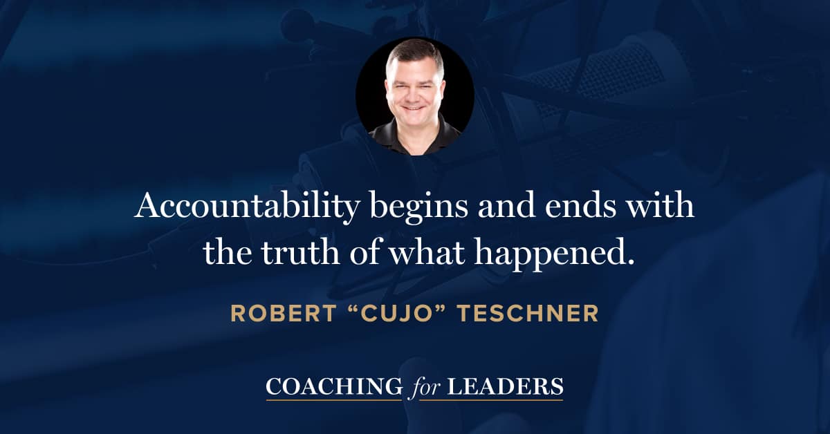 Accountability begins and ends with the truth of what happened.