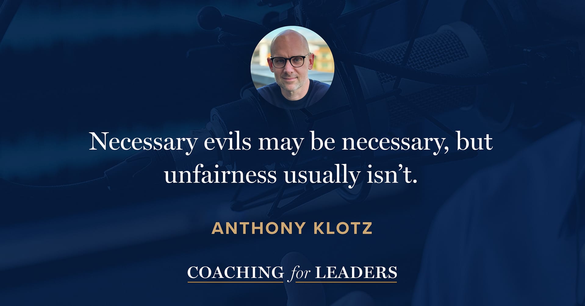 Necessary evils may be necessary, but unfairness usually isn’t.