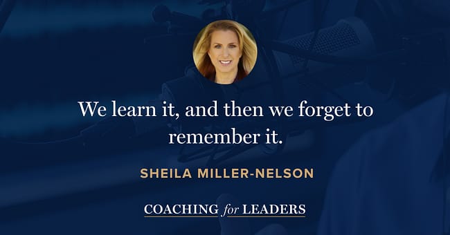 We learn it, and then we forgot to remember it.