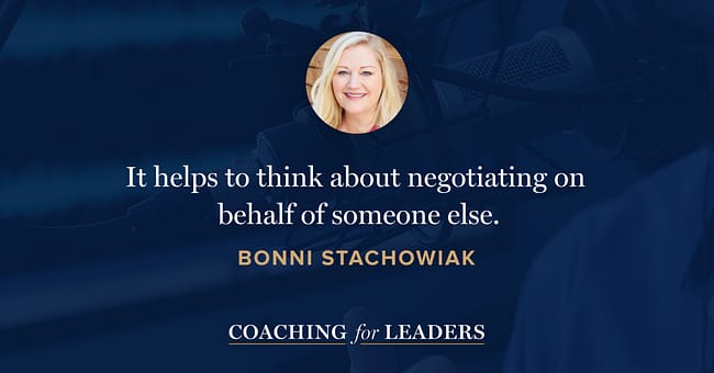 It helps to think of negotiating on behalf of someone else.