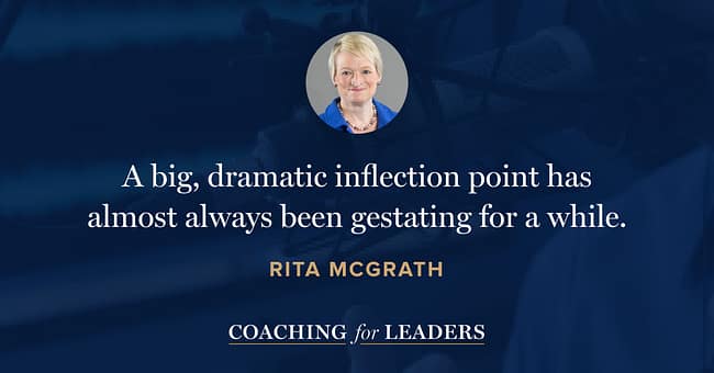 A big, dramatic inflection point has almost always been gestating for a while.