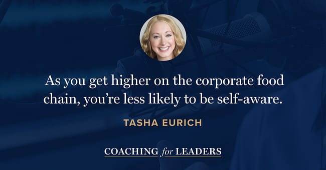 The higher up you are on the corporate food chain, the less likely you are to be self-aware.