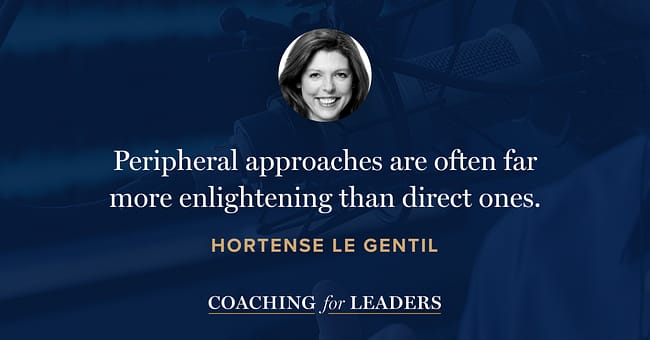 Peripheral approaches are often far more enlightening than direct ones.