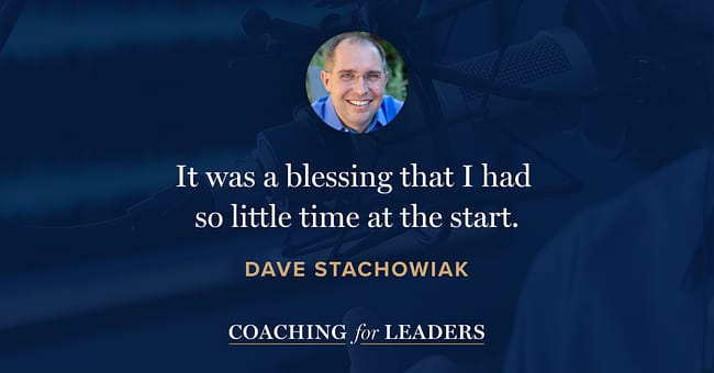 It was a blessing that I had so little time at the start.