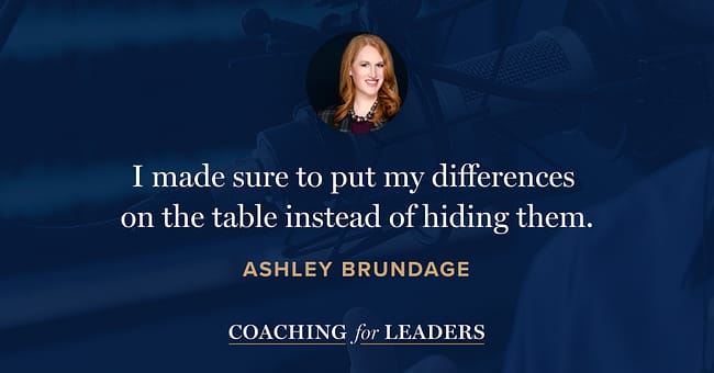 I made sure to put my differences on the table instead of hiding them.