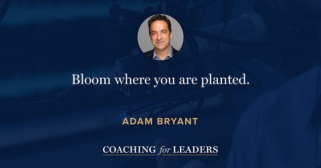 Bloom where you are planted.