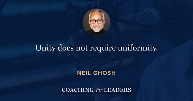 Unity does not require uniformity.