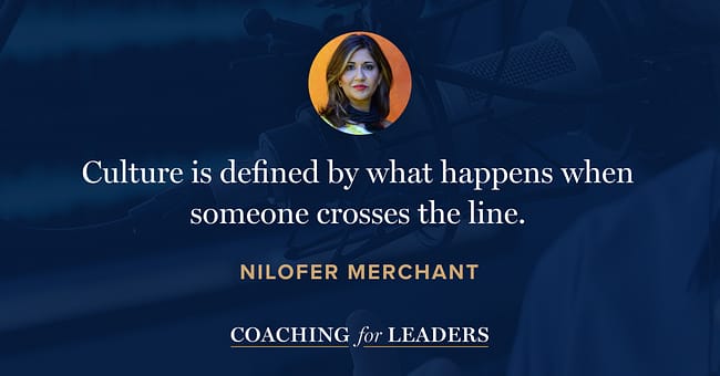 Culture is defined by what happens when someone crosses the line.