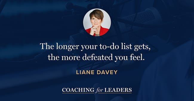 The longer your to-do list gets, the more defeated you feel.