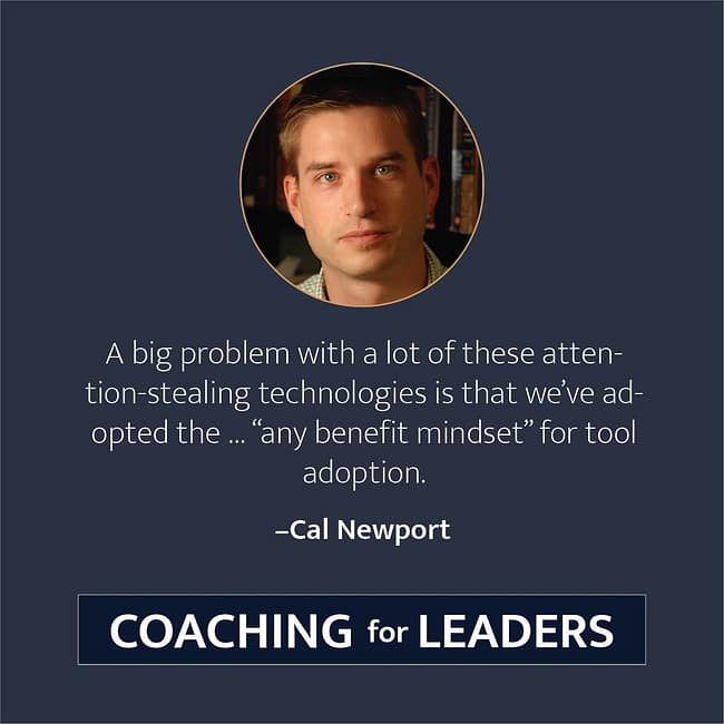 A big problem with lots of these attention-stealing technologies is that we've adopted the “any benefit mindset” for tool adoption.
