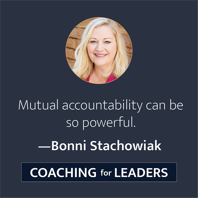 Mutual accountability can be so powerful.